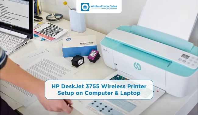 HP DeskJet 3755 Wireless Printer Setup on Computer and Laptop